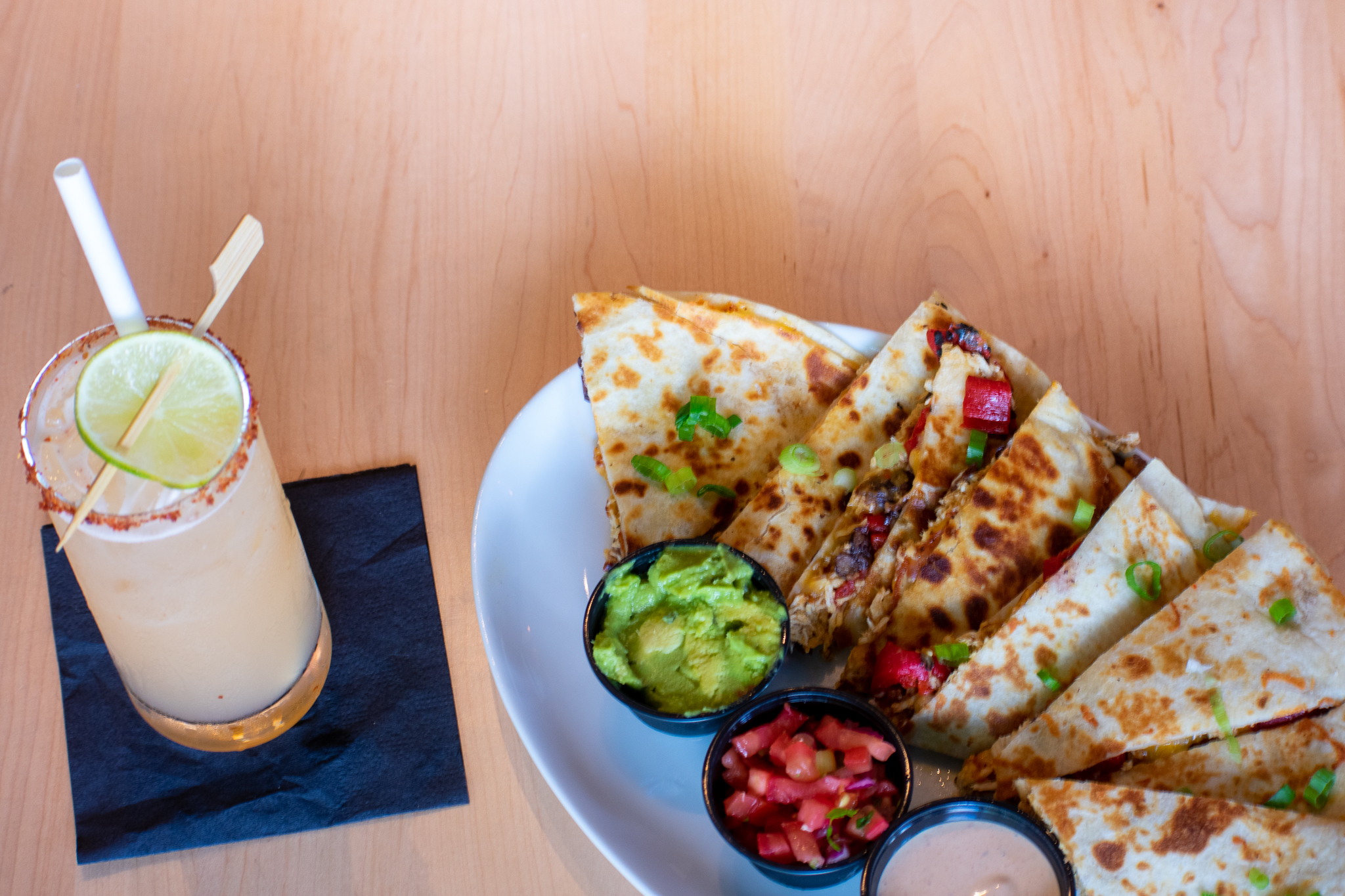 Spicy Paloma & Quesadillas