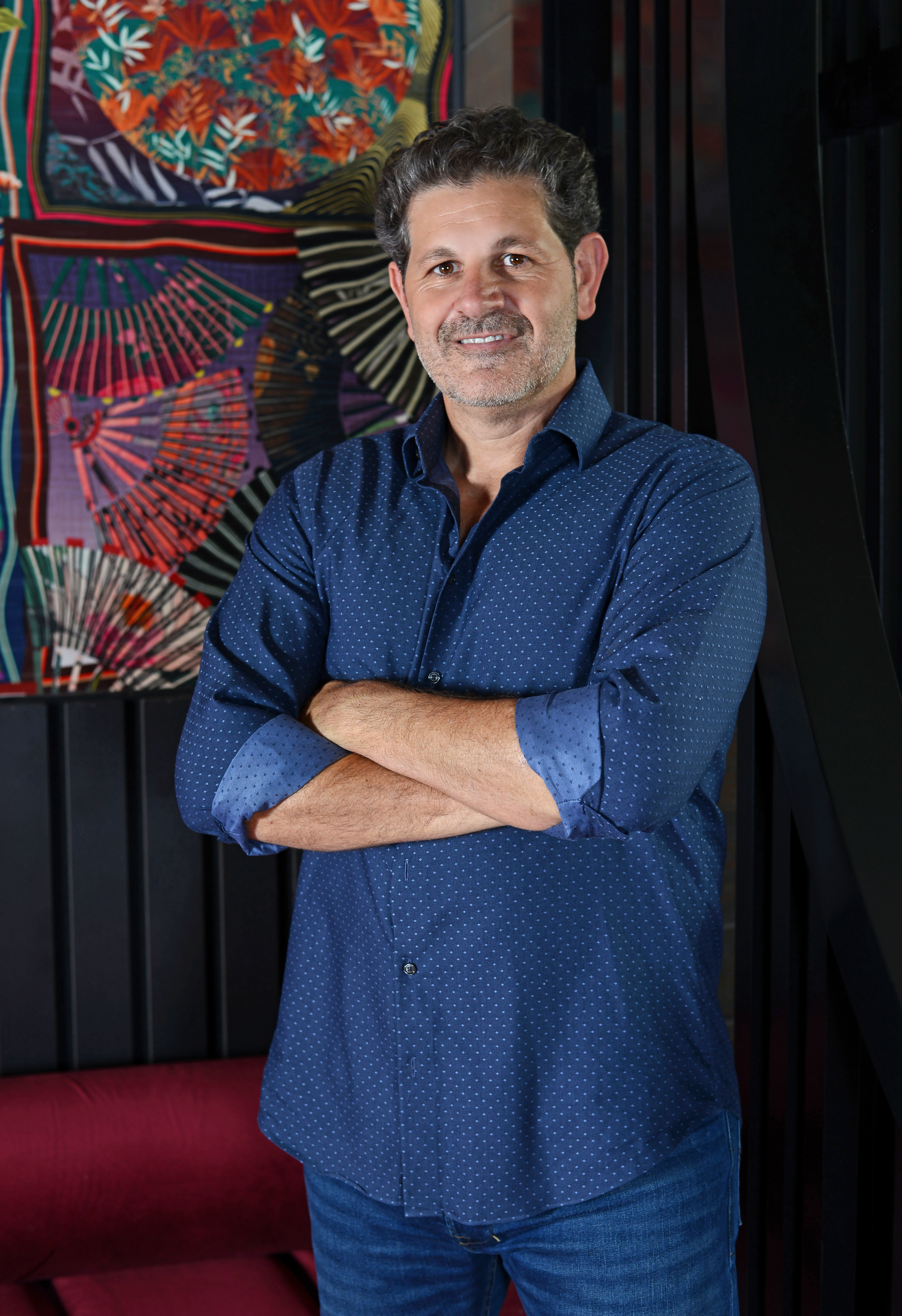 a person standing posing for the camera