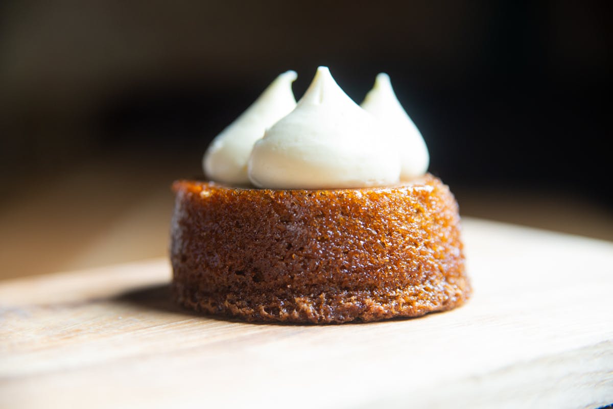 a close up of a piece of cake on a plate