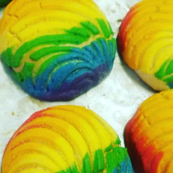 Rainbow Conchas Panifico Bake Shop
