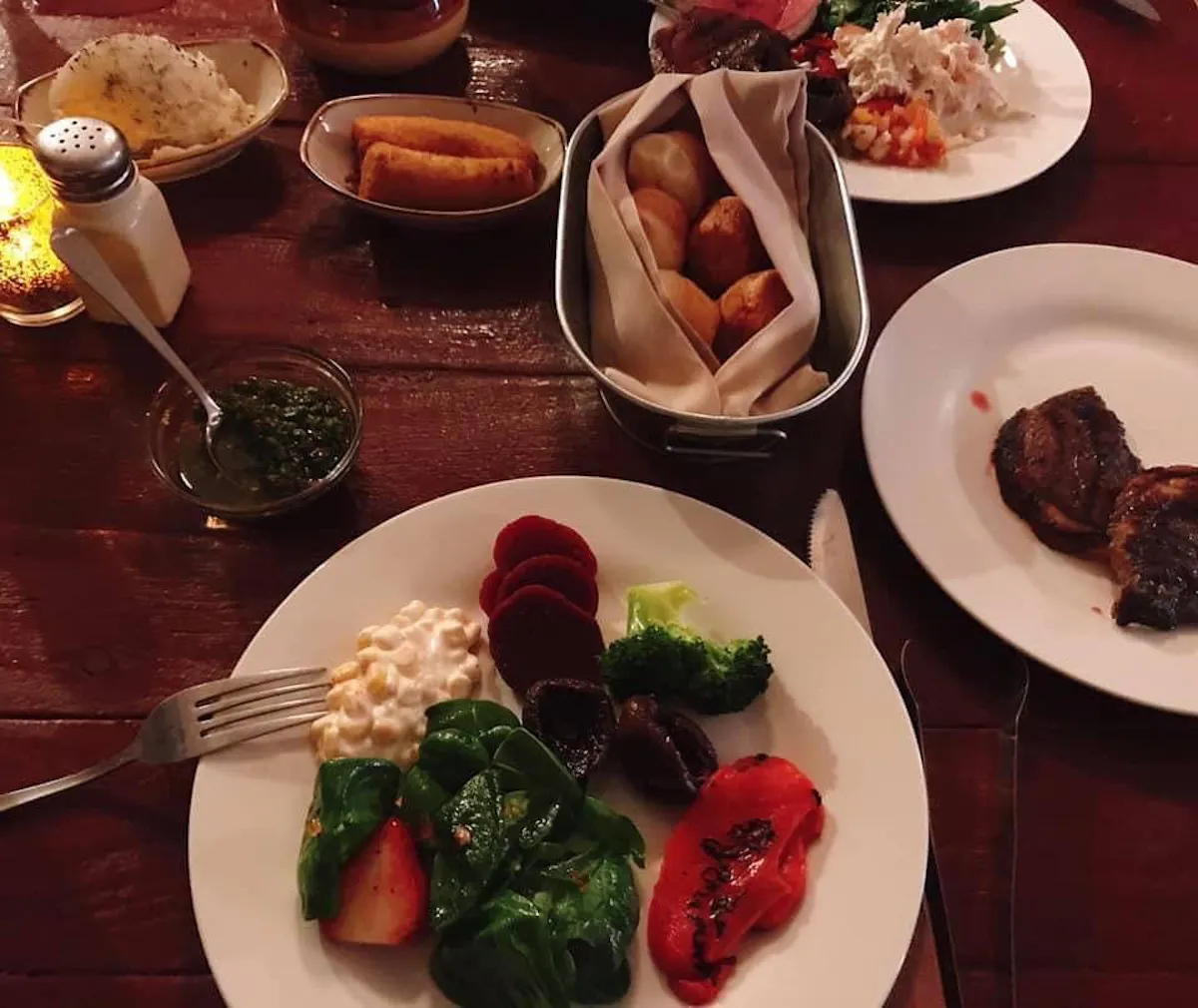 a plate of food on a table