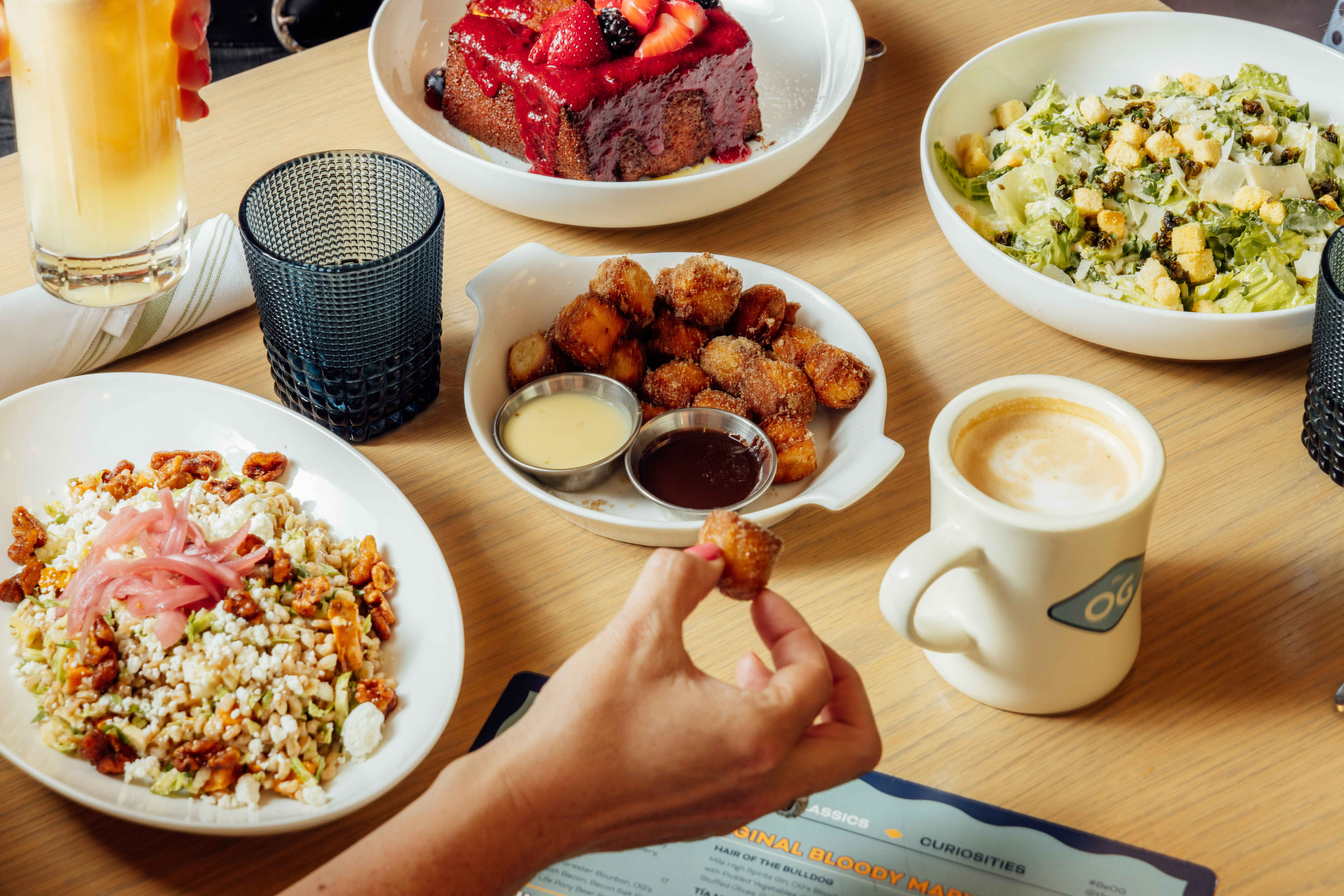 Food on a table