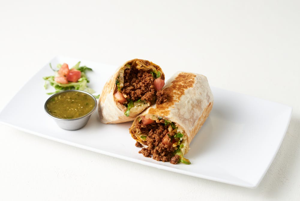 a plate of food on a table