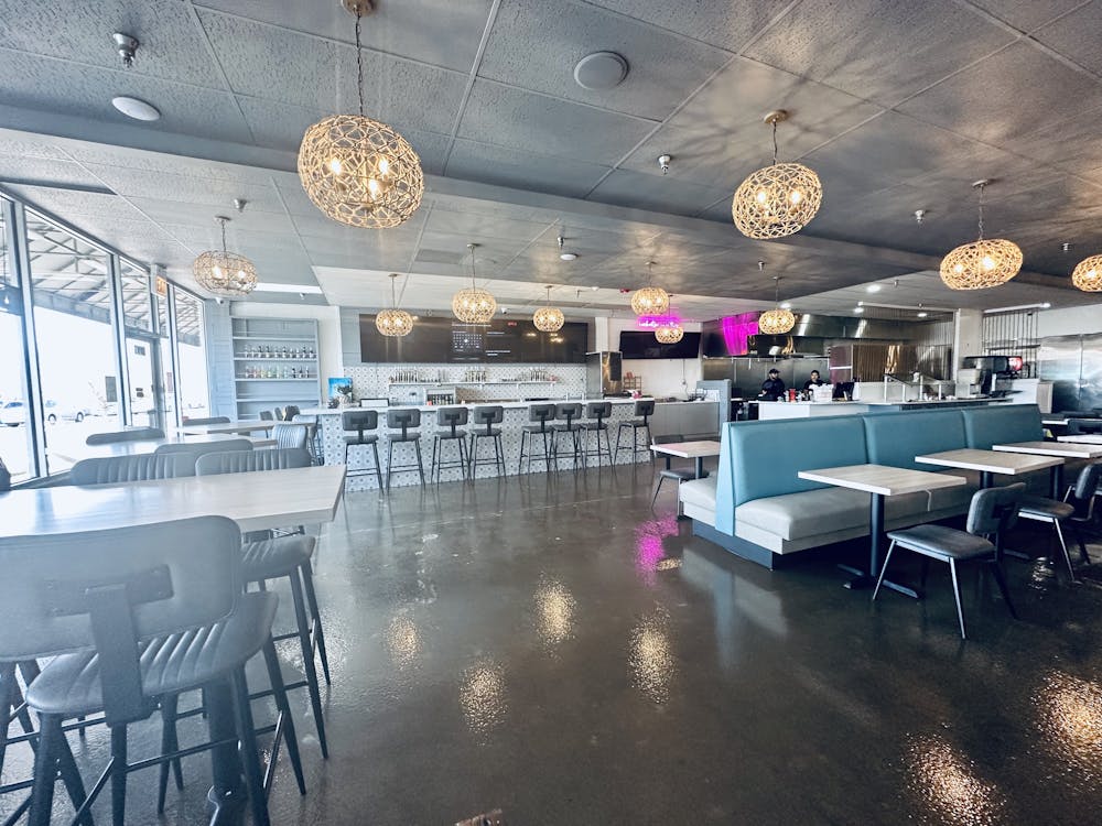 a group of people in a room