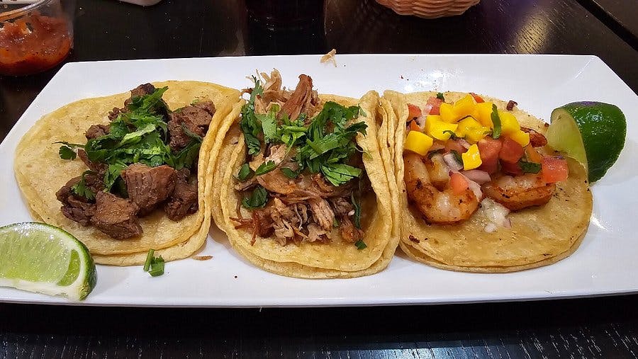 a plate of food on a table