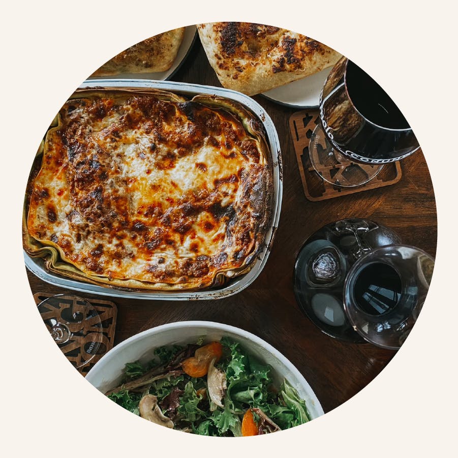 a bowl of food on a plate