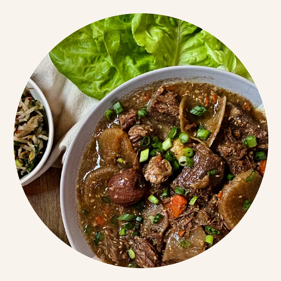 a bowl of food on a plate