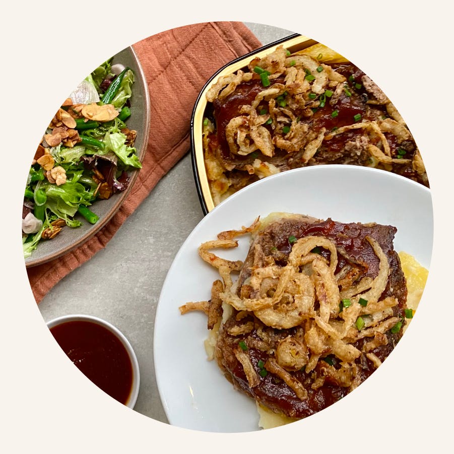 a plate of food on a table