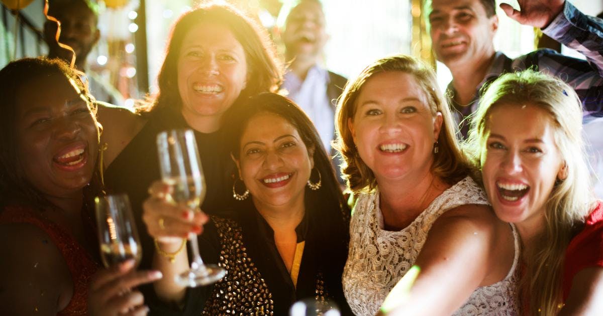 A group of women celebrating at a personal event