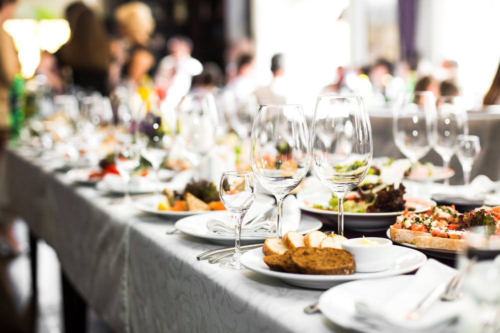 a large buffet catered event