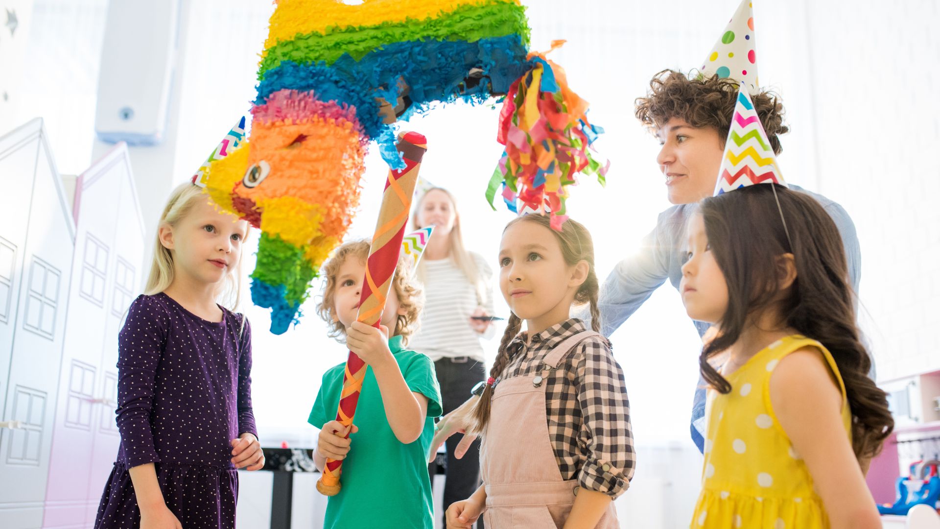 a piñata at a kid's birthday party