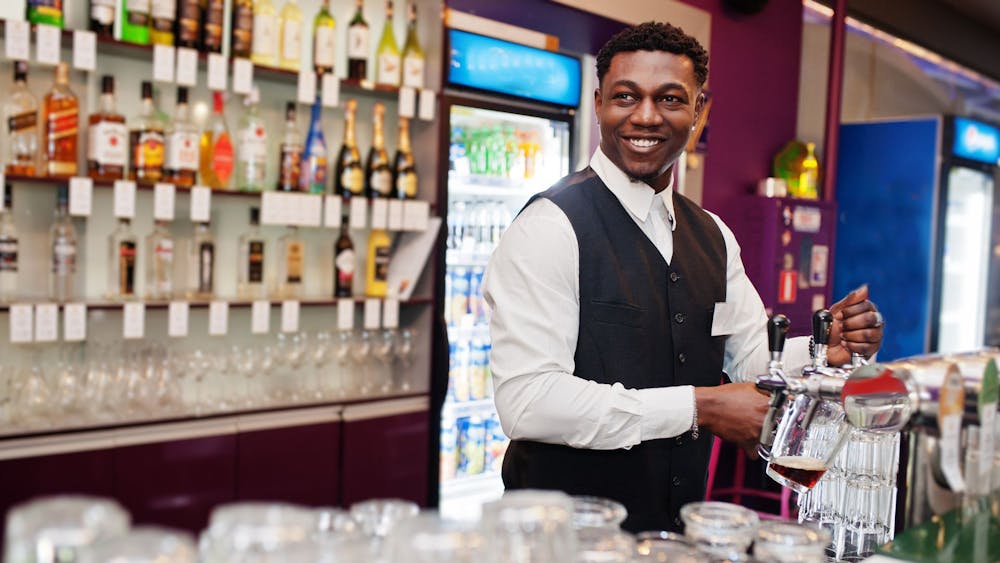 a mobile bartender at an event