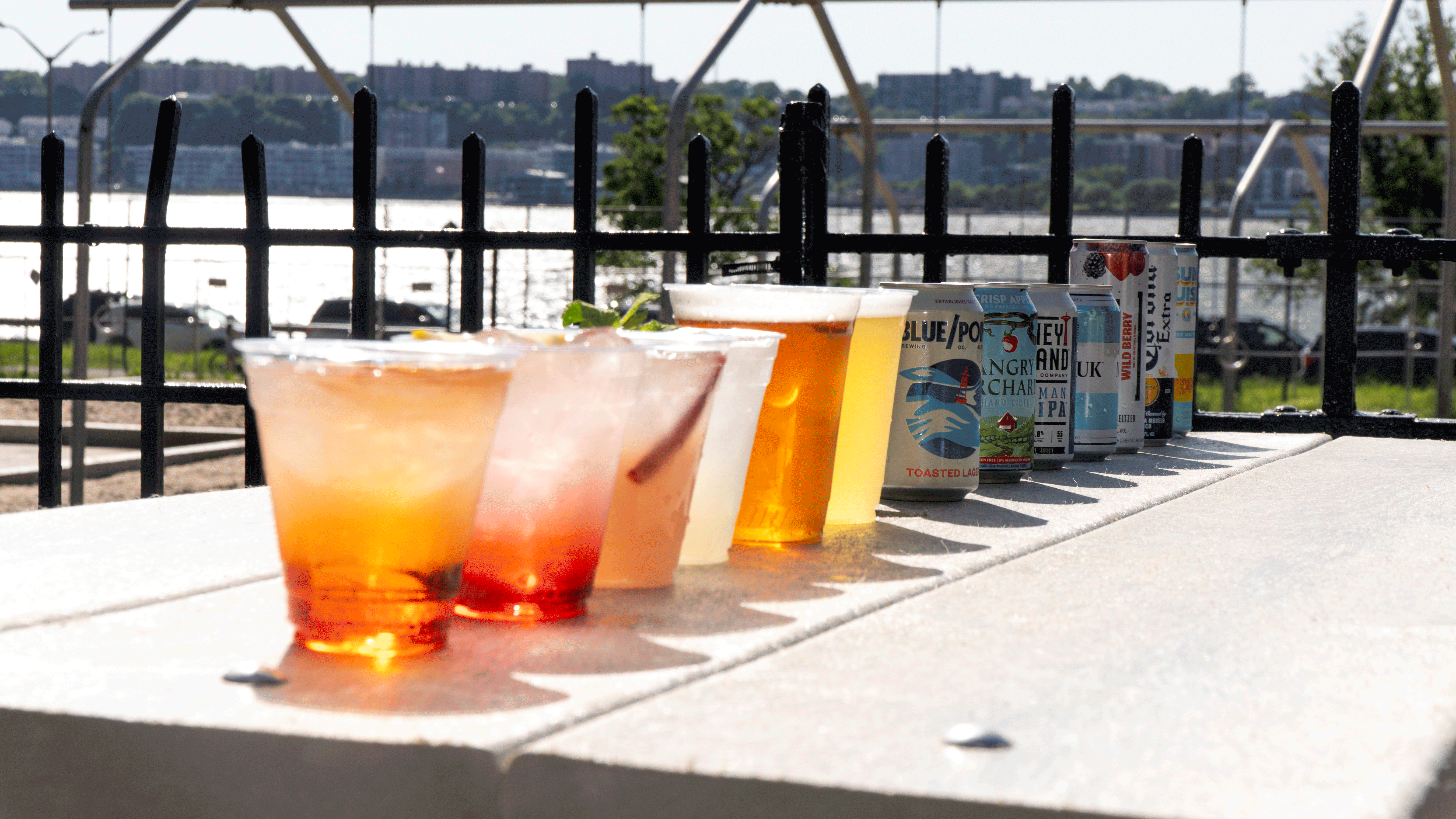 Drinks in the sun at The Ellington