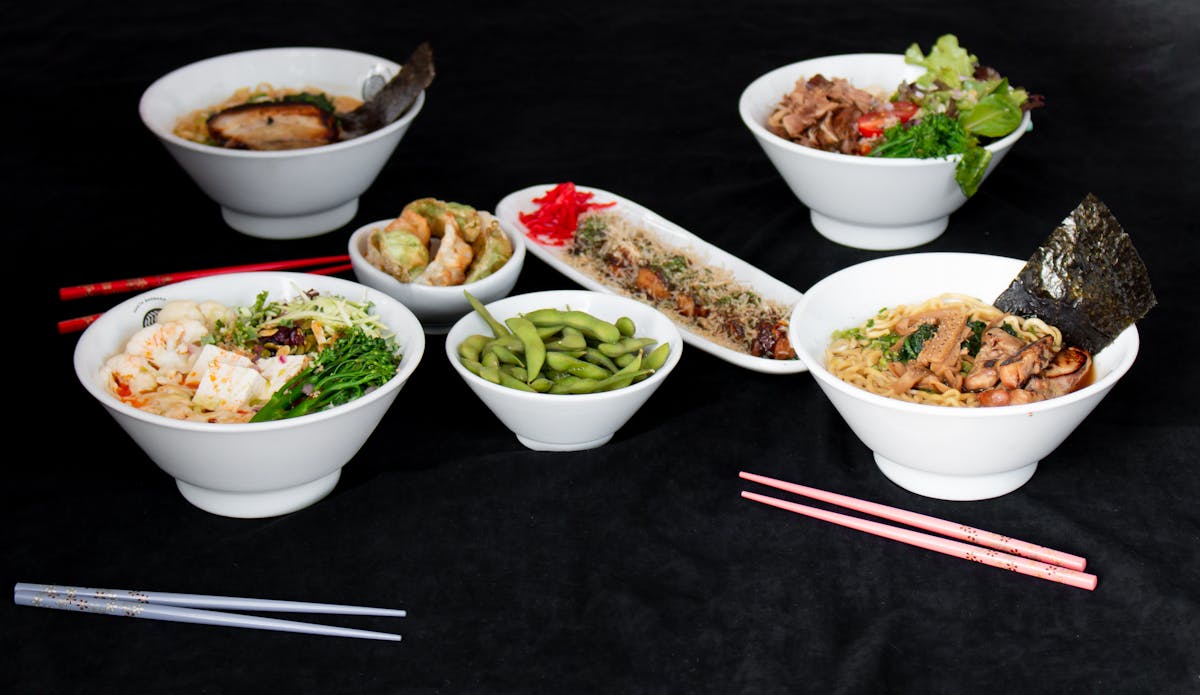 a bowl of food on a table