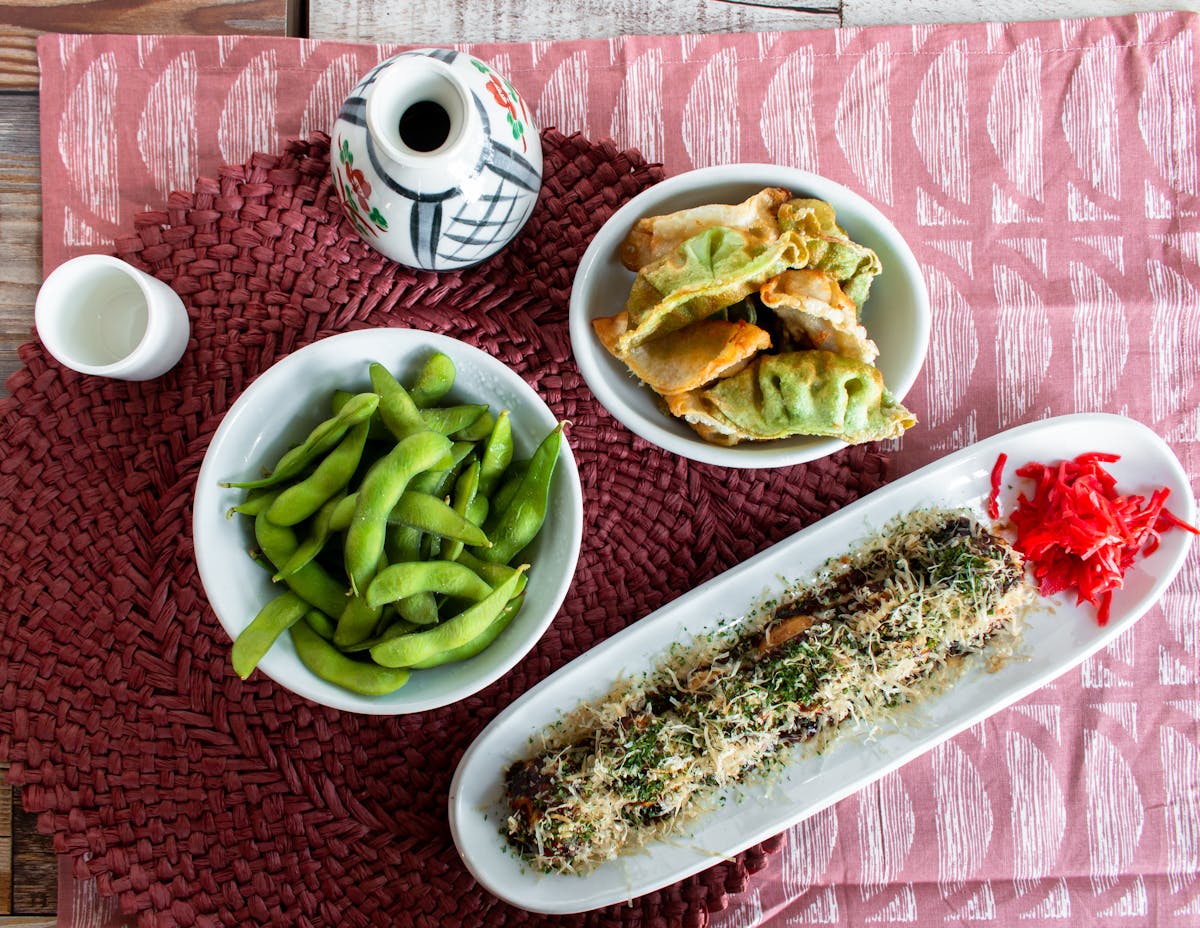 a plate of food on a picnic table