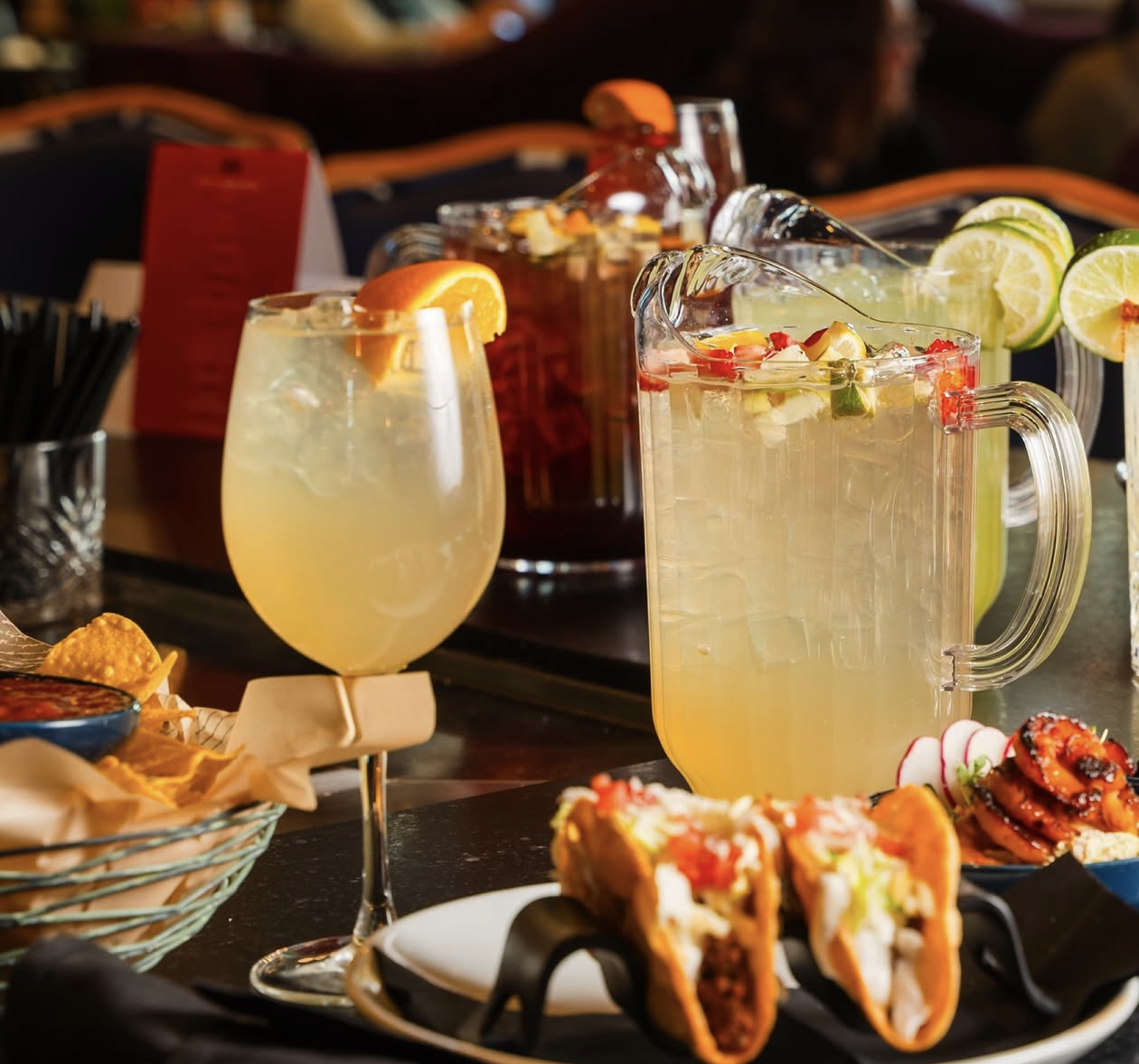 a table topped with plates of food on a plate