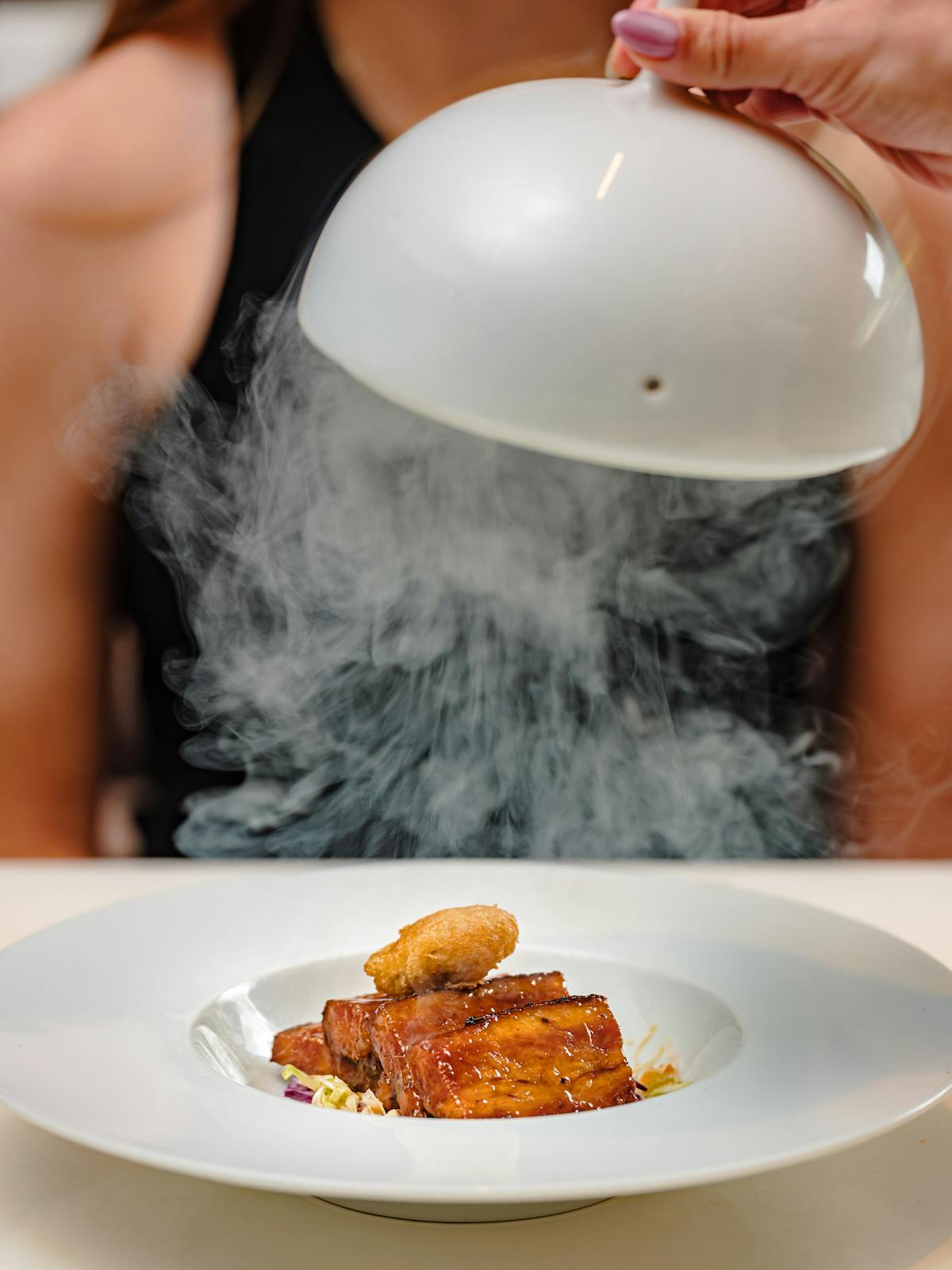 Instant Bacon at STRIPSTEAK by Michael Mina