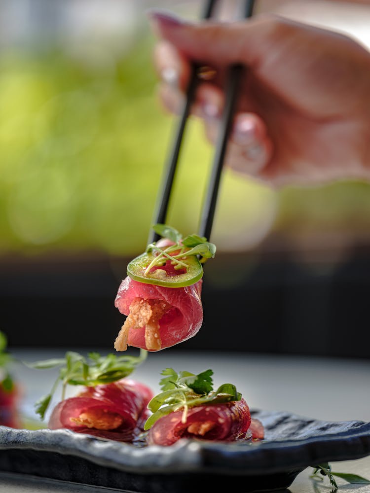 a close up of food on a table