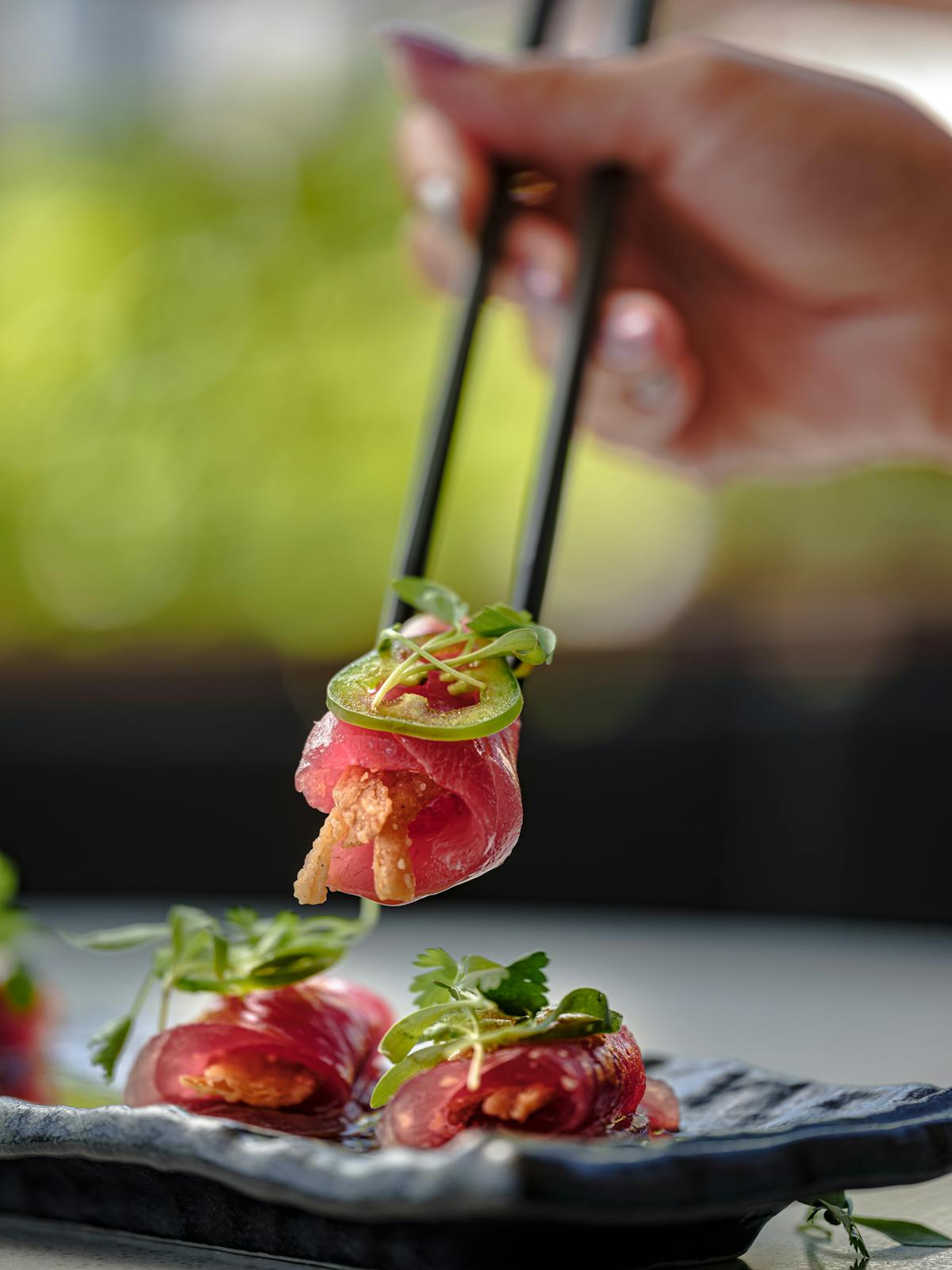 Ahi Tuna Roll at STRIPSTEAK by Michael Mina