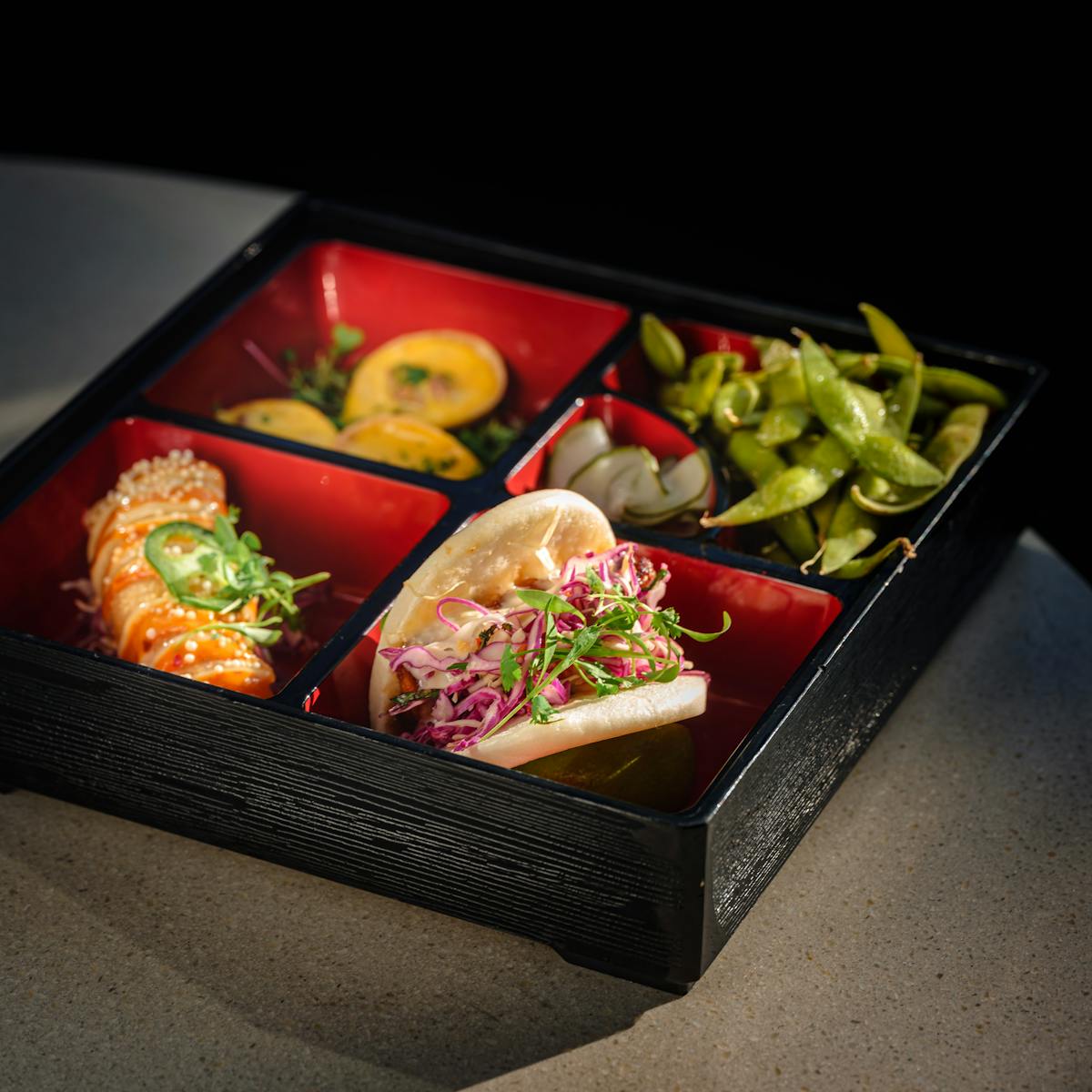 a box filled with different types of food