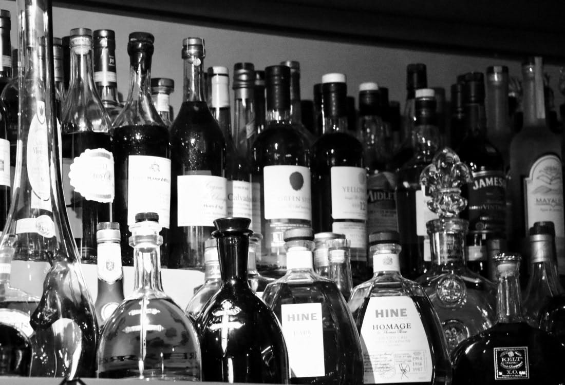 several bottles of wine