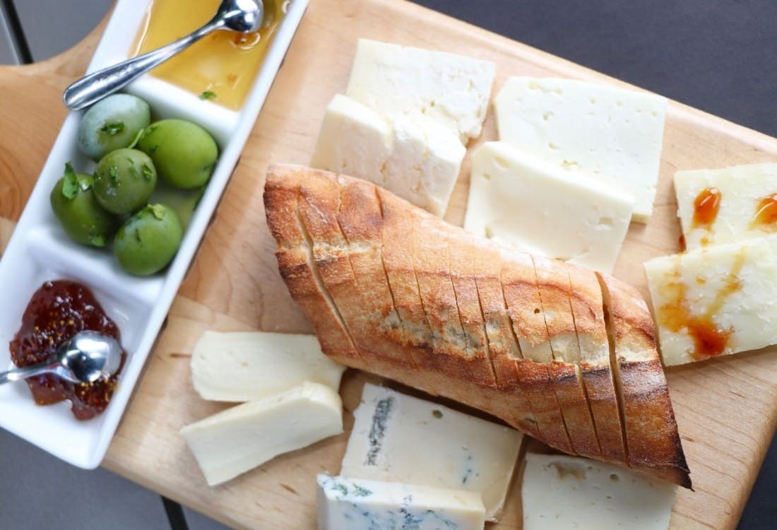a tray of food on a table