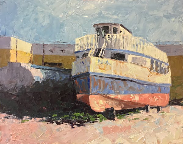 a train sitting on the side of a mountain