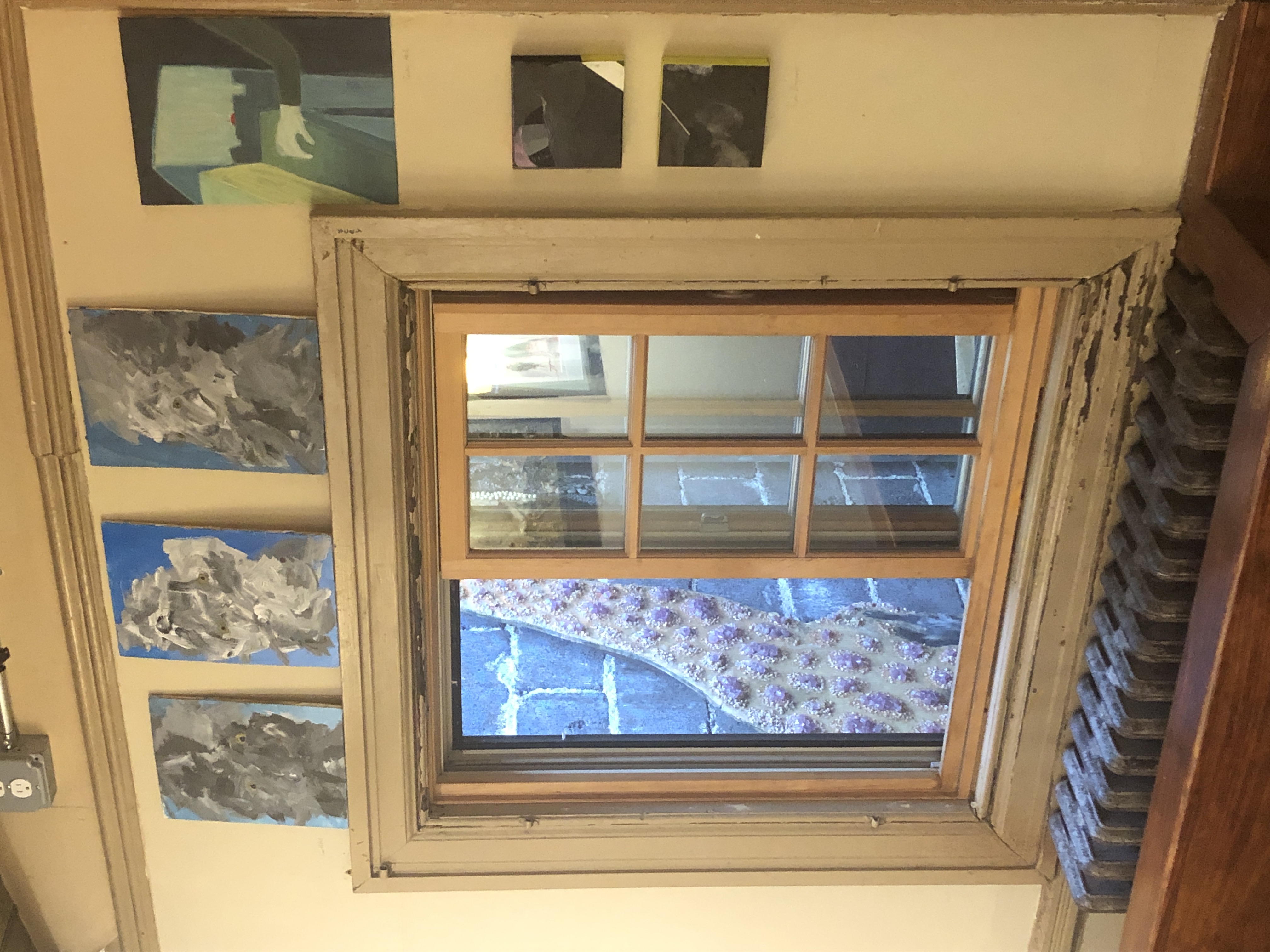 a view of a large window