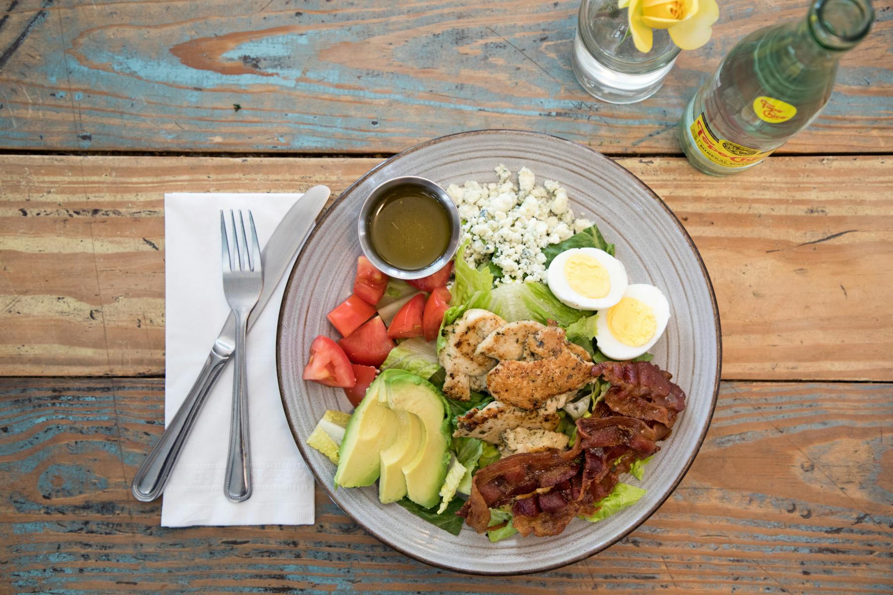 a plate of food on a table
