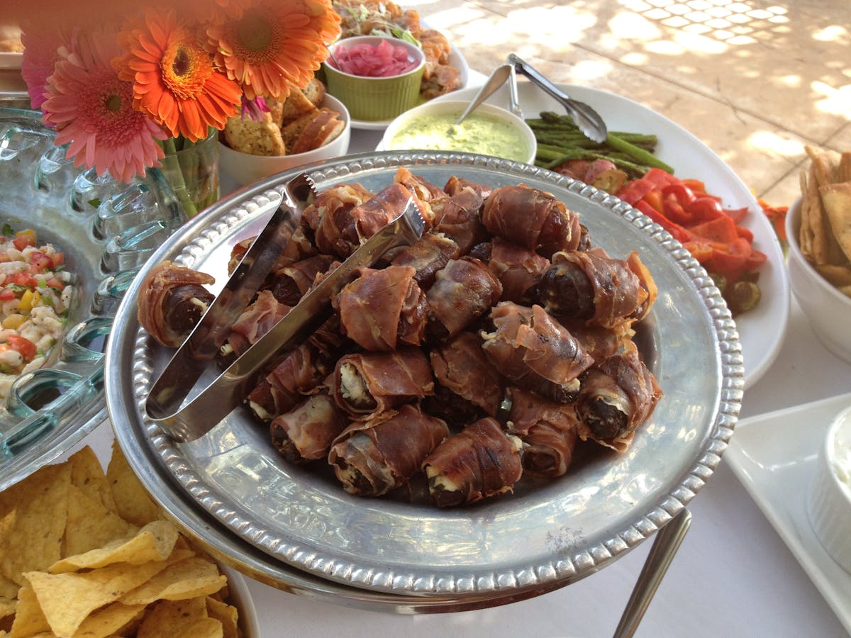 a plate of food on a table