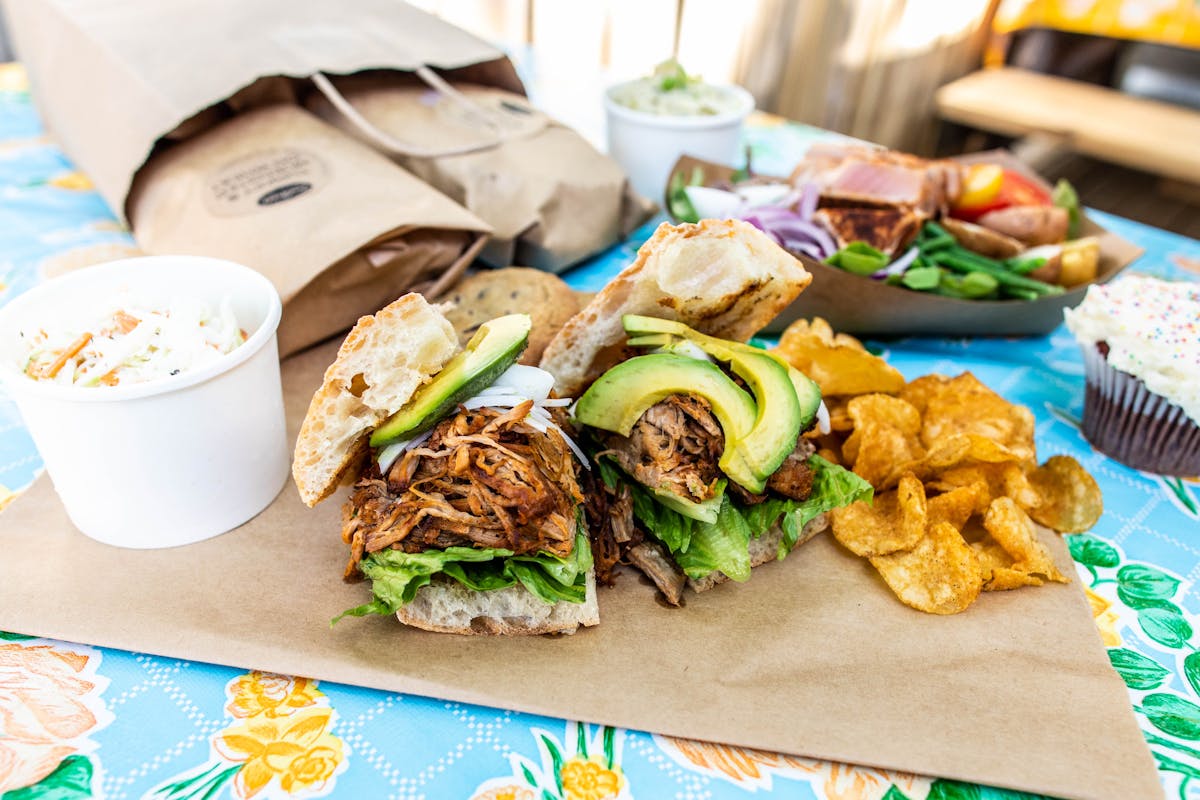 a plate of food on a table