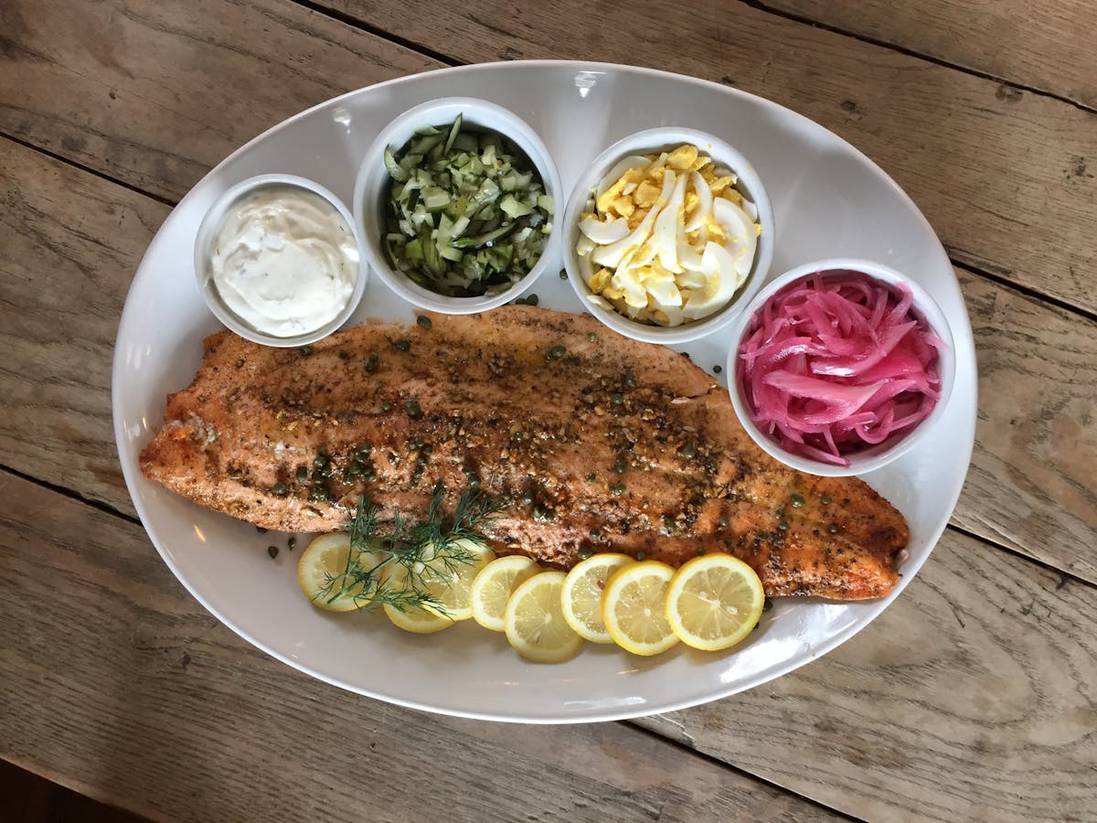 a plate of food on a table