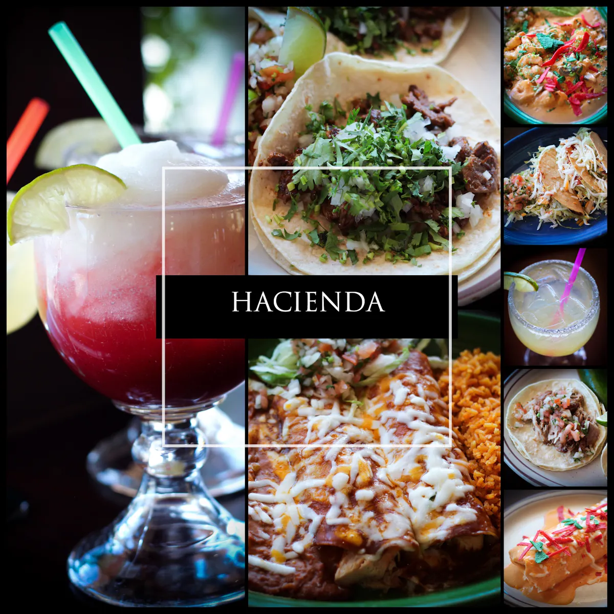 a bunch of different types of food