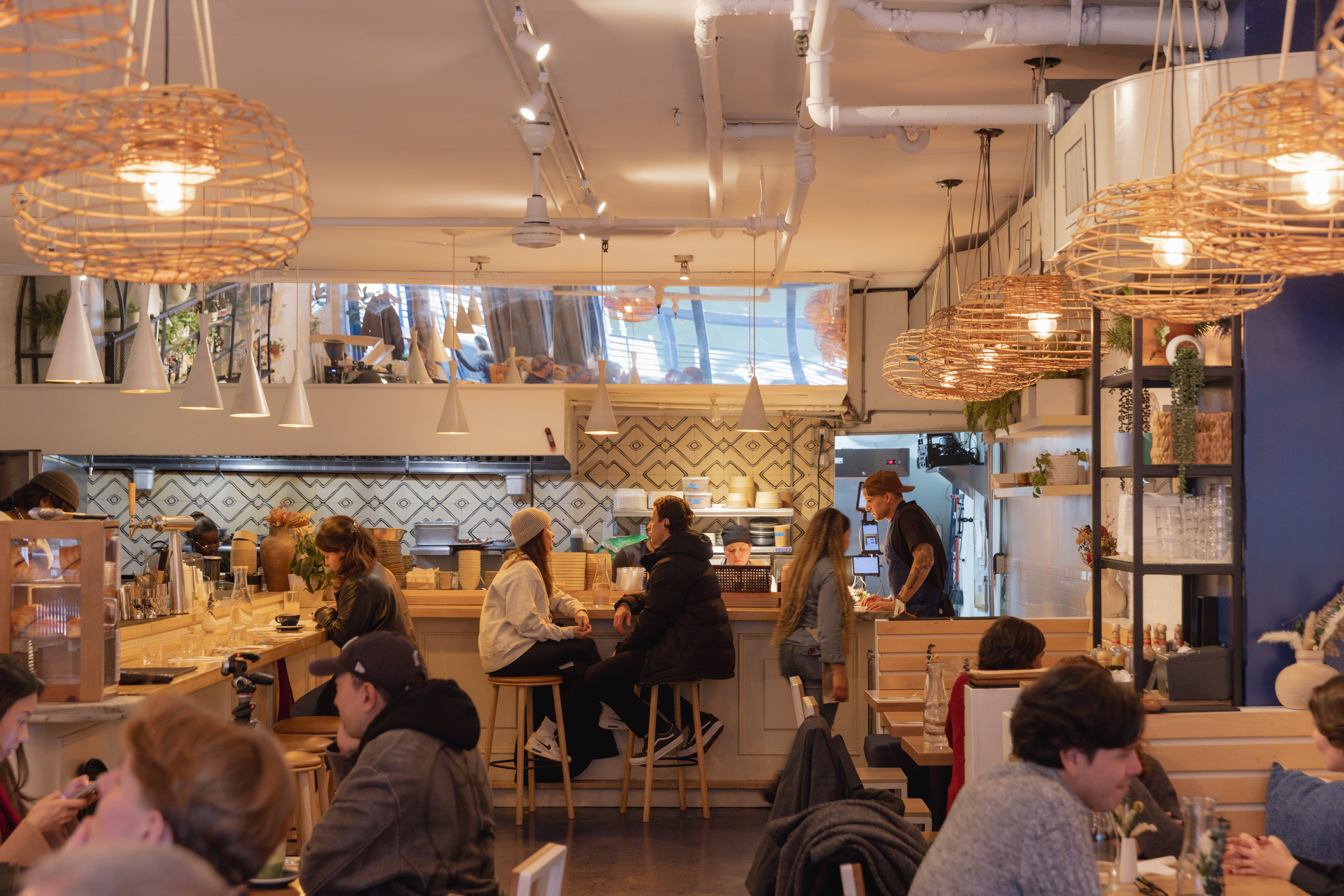 a group of people in a room