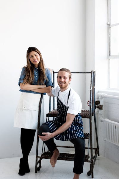 a man and a woman posing for a picture