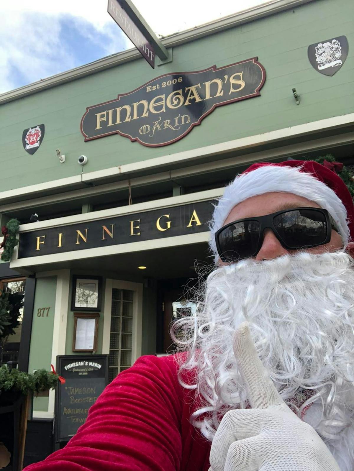 Santa Finnegan's in Downtown Novato