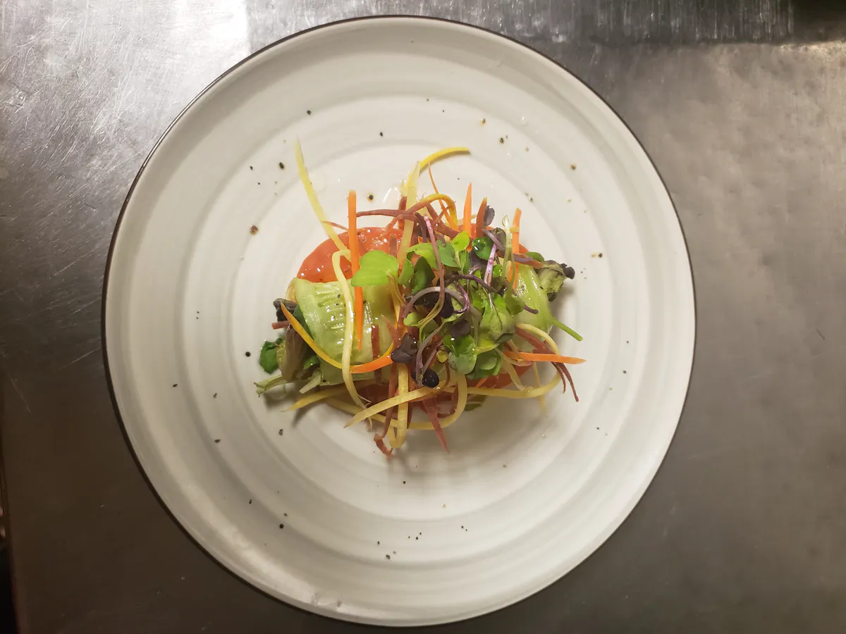 a bowl of food on a plate