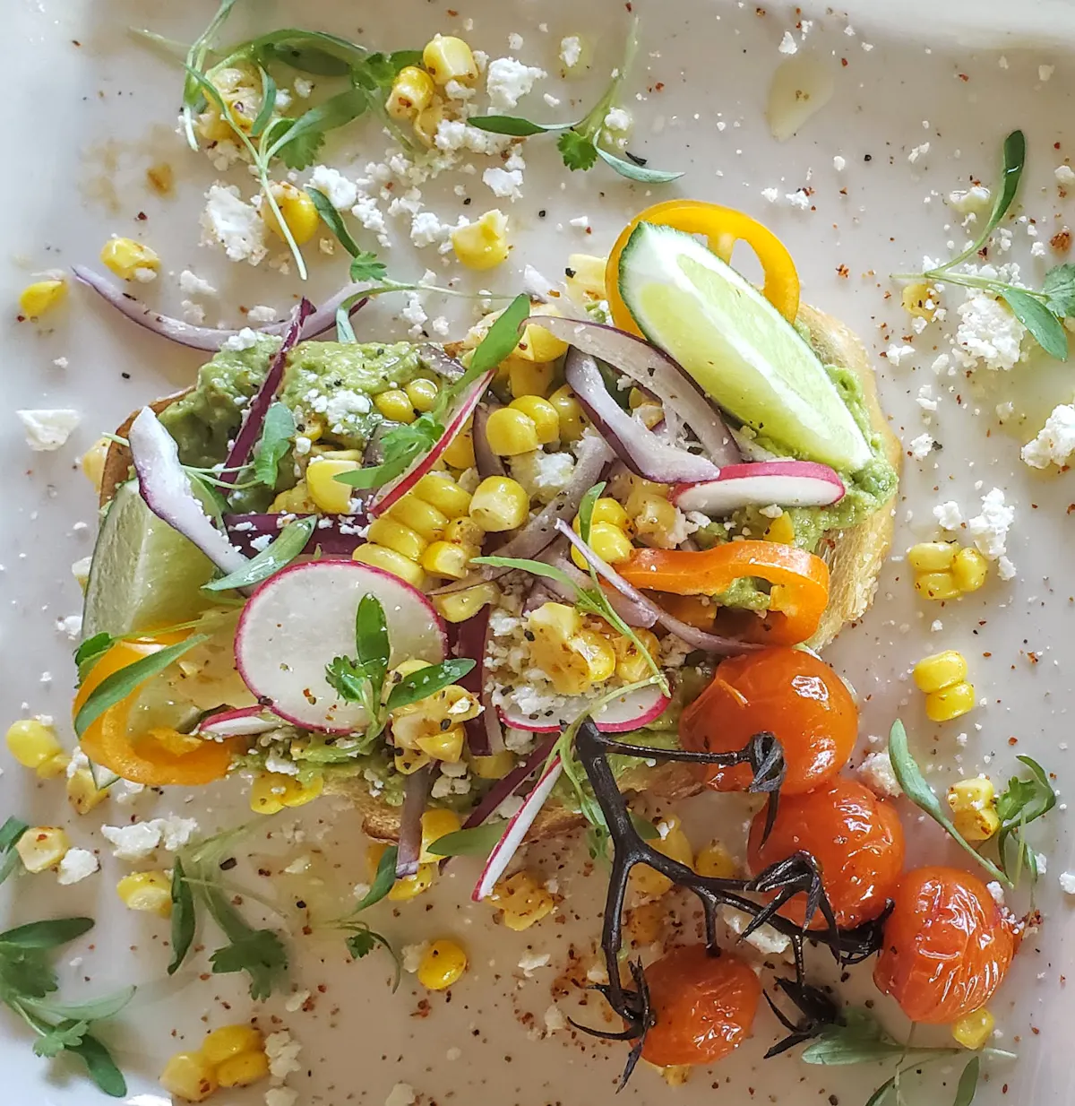 a plate of food with broccoli