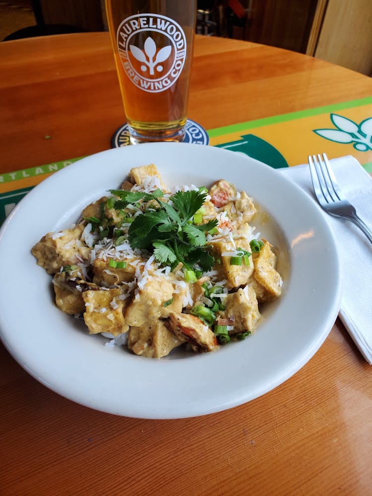 a plate of food on a table