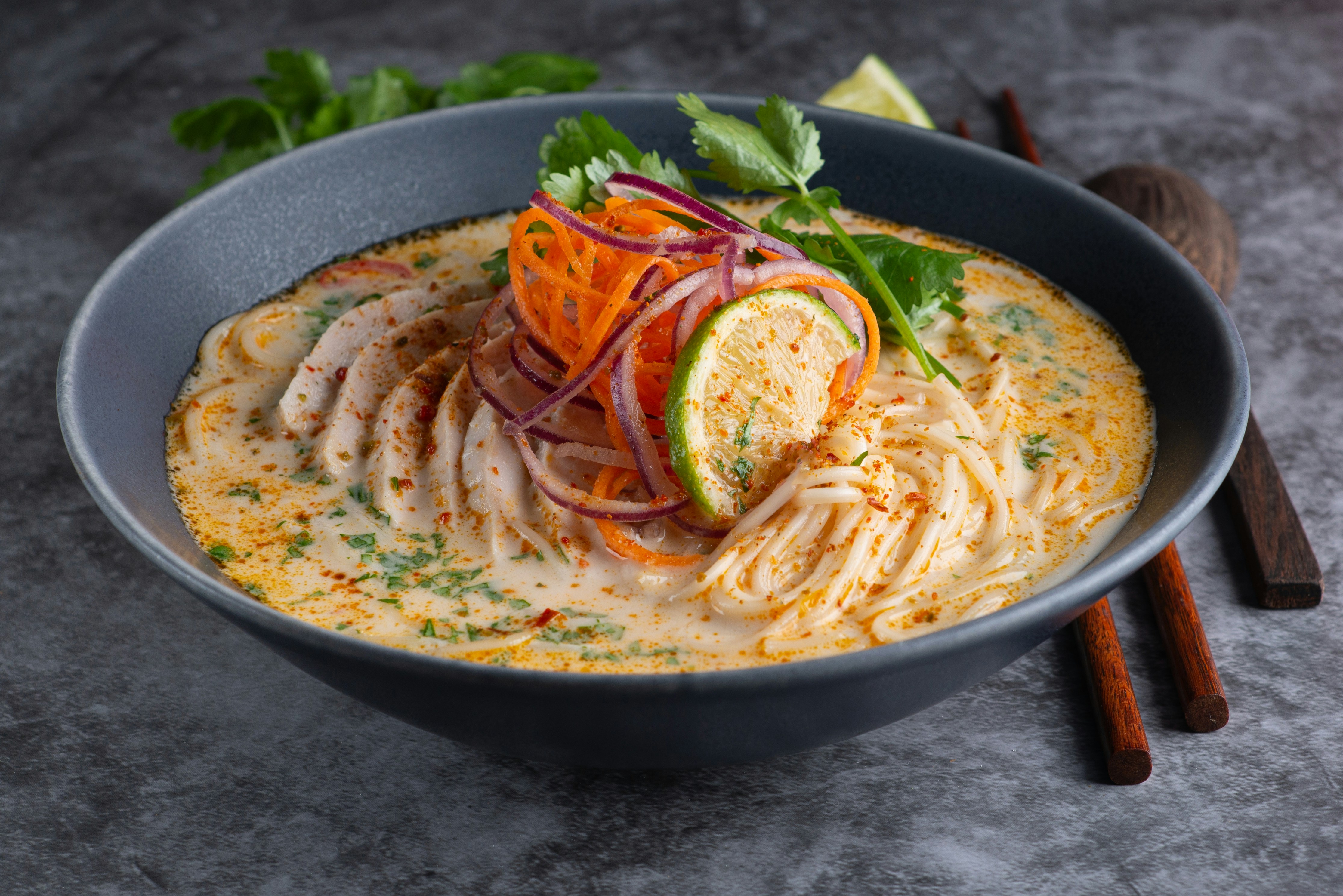 a bowl of food on a plate