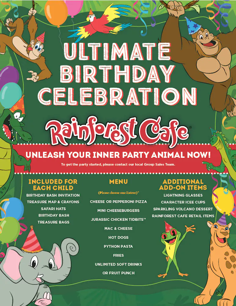 Ultimate Birthday Celebration Sawgrass Mills FL Rainforest Cafe ultimate-birthday-celebration-sawgrass-mills-fl-rainforest-cafe