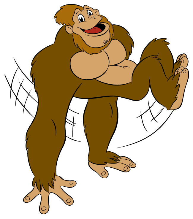 a cartoon of a gorilla 