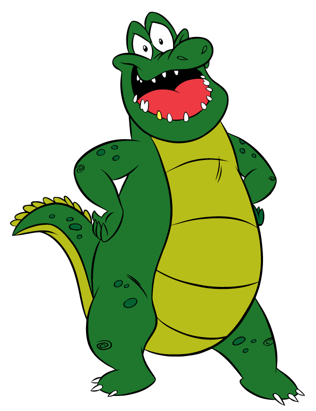 a cartoon of an alligator