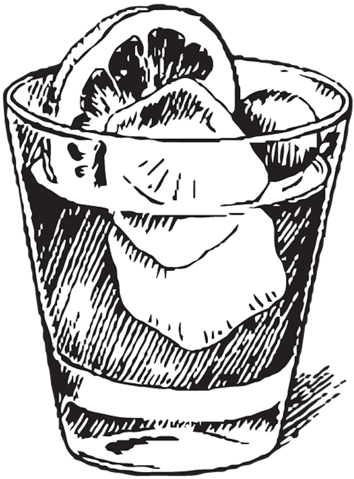 a glass mug