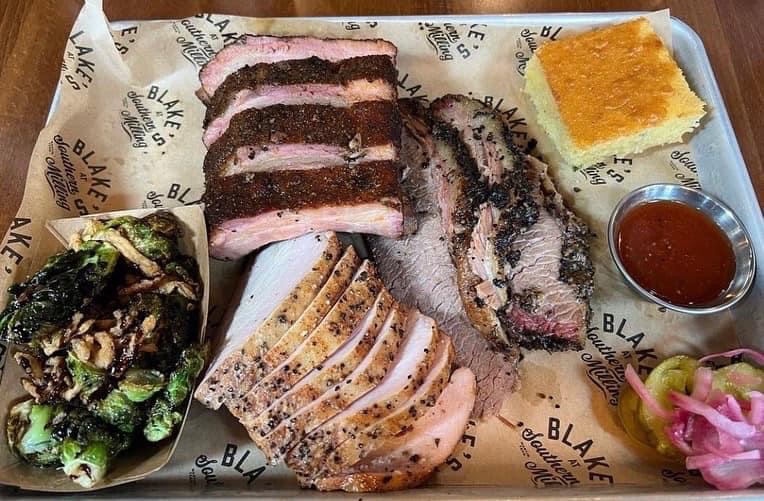 a plate of food on a table