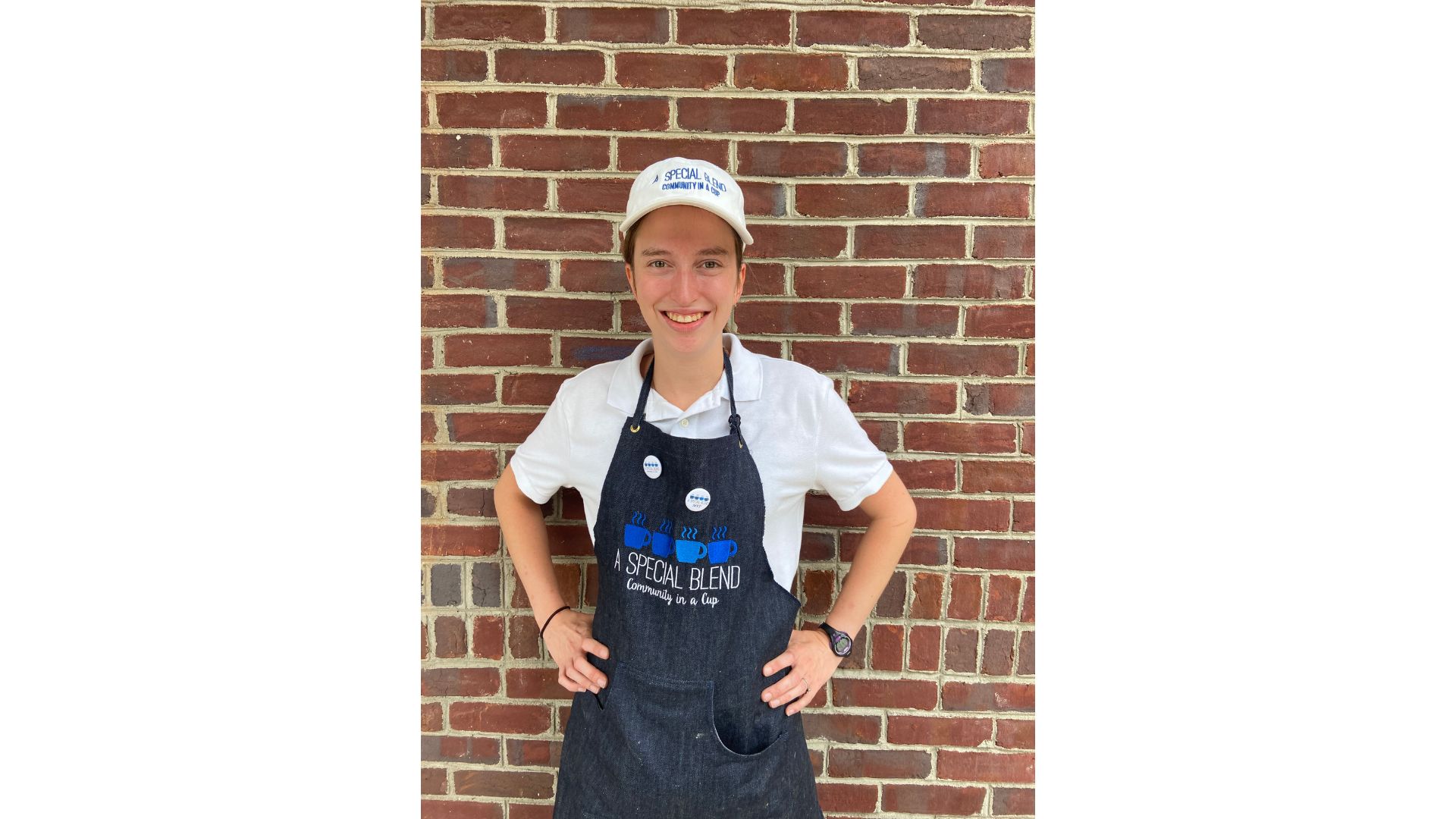 a person standing posing for the camera