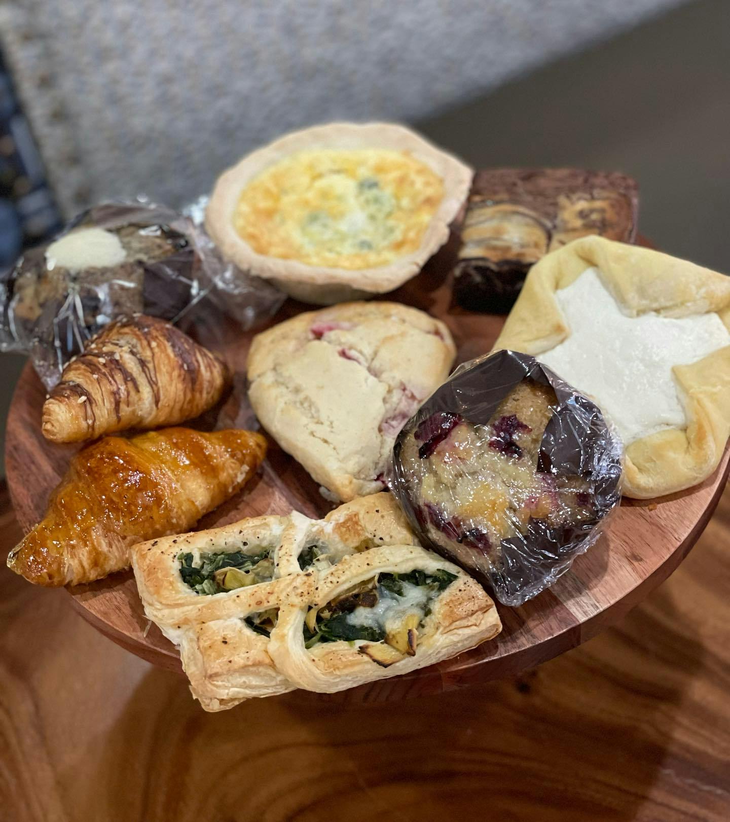 food on a wooden table