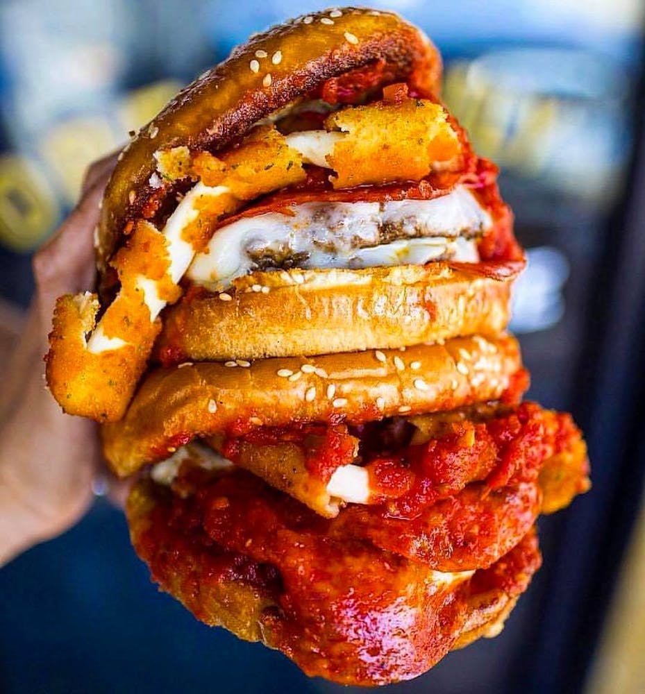 a close up of food
