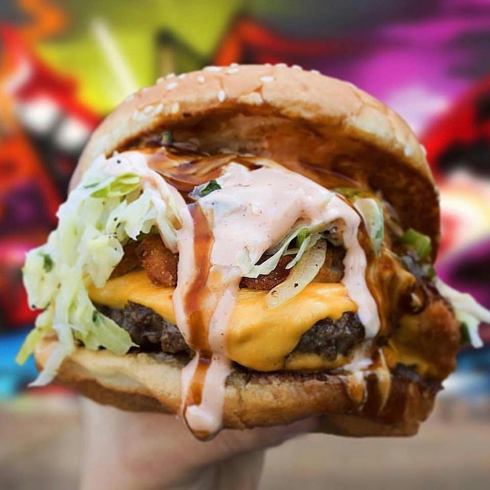 a close up of a sandwich
