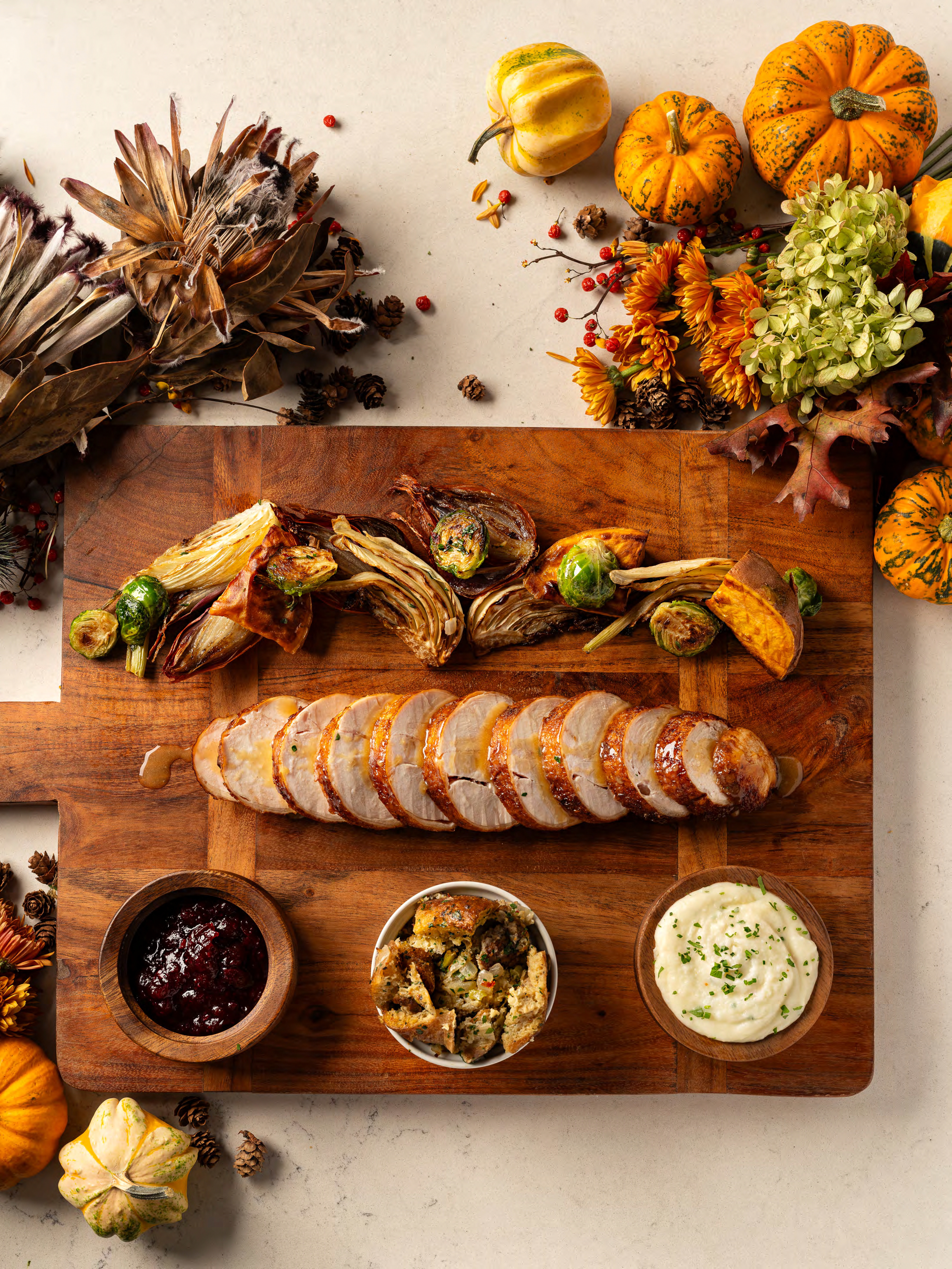 a bunch of items that are on a cutting board